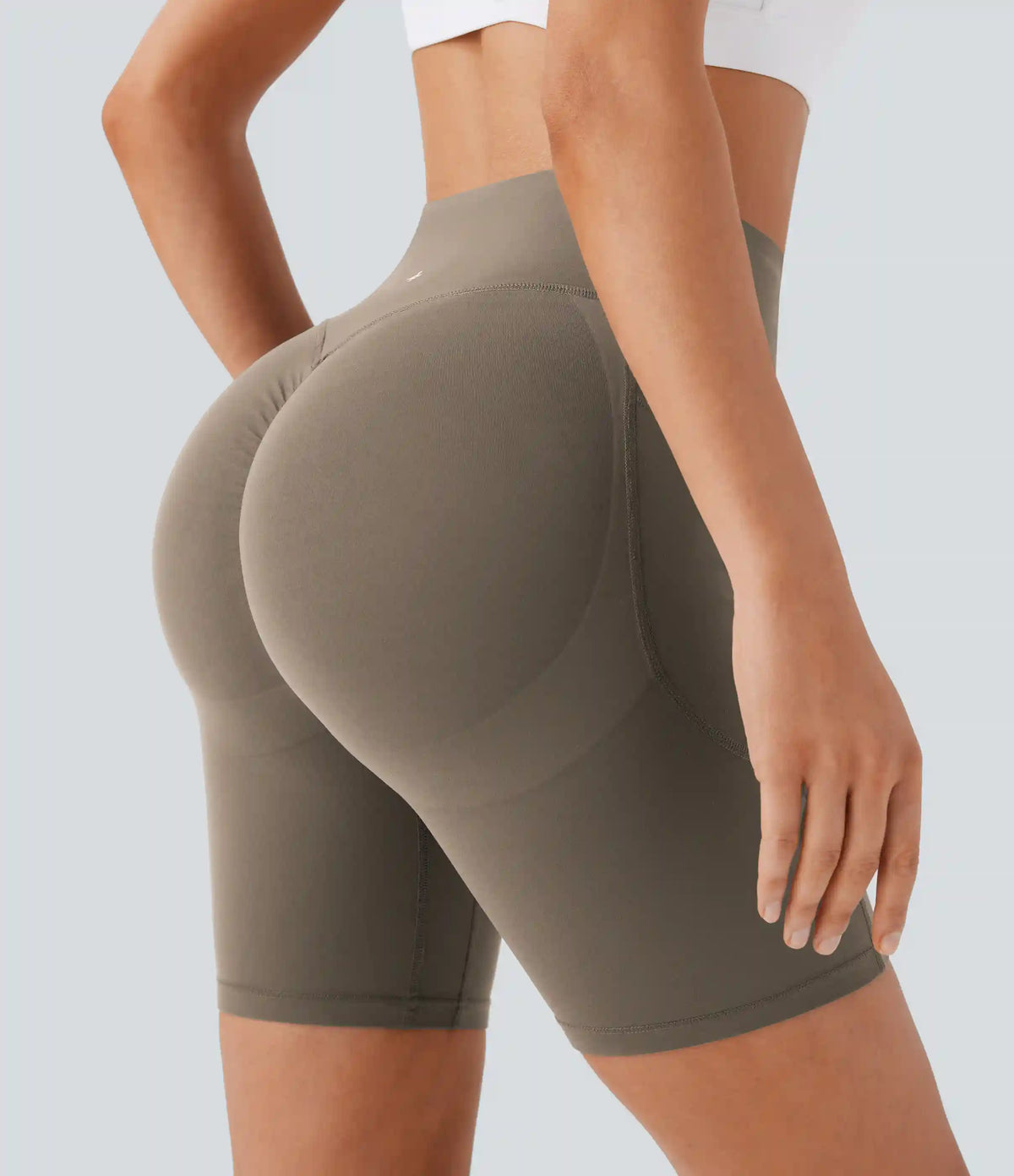 Halara UltraSculpt™ High Waisted Scrunch Butt Lifting Tummy Control Side Pocket Shaping Workout Biker Shorts 7''