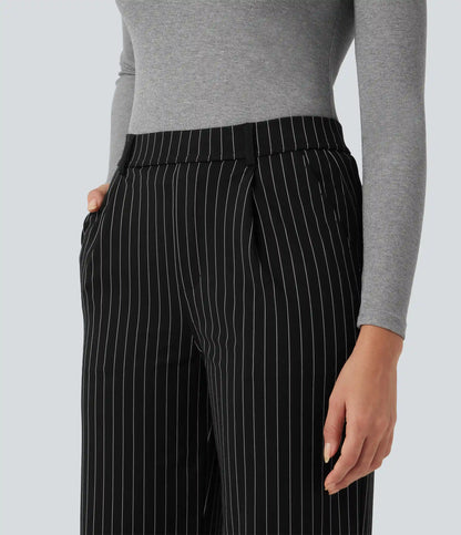 Halara Flex™ High Waisted Straight Leg InstantCool Stripe Work Pants with Pockets