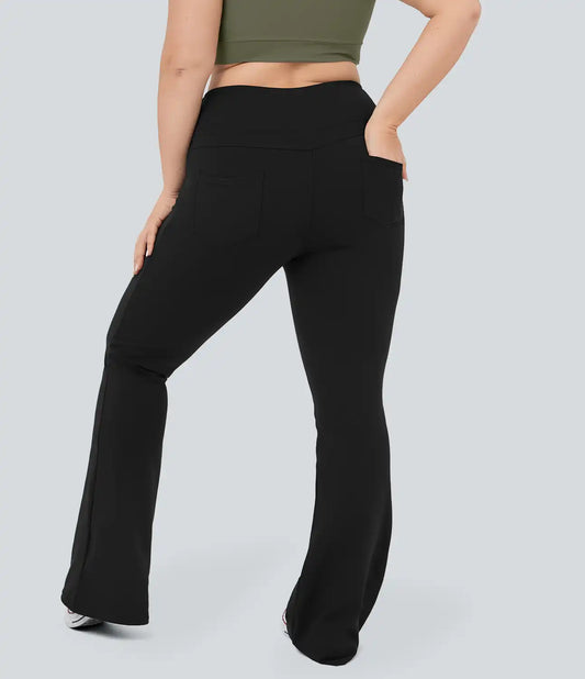 DayStretch High Waisted Pocket Flare Yoga Plus Size Leggings