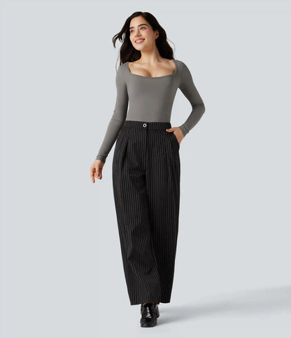 SoftlyZero™ Airy Scoop Neck Long Sleeve Work T-Shirt