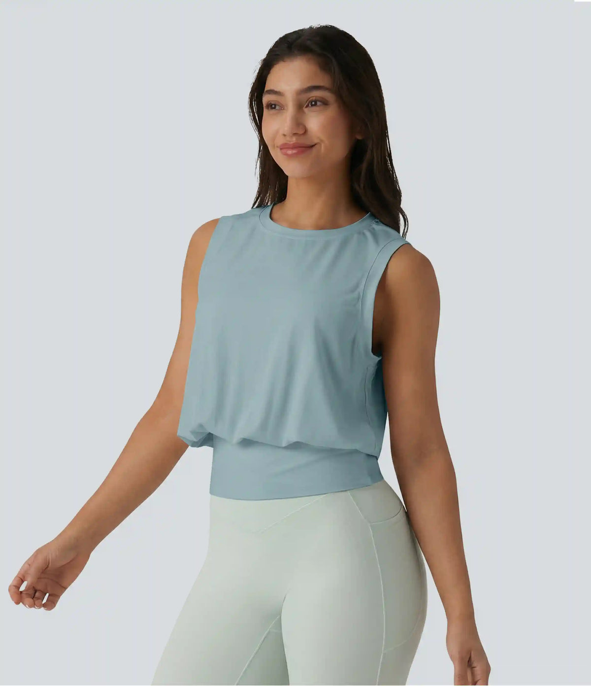 Round Neck Workout Tank Top