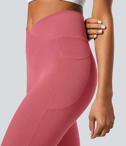 SoftlyZero™ Crossover Pocket Plain Leggings