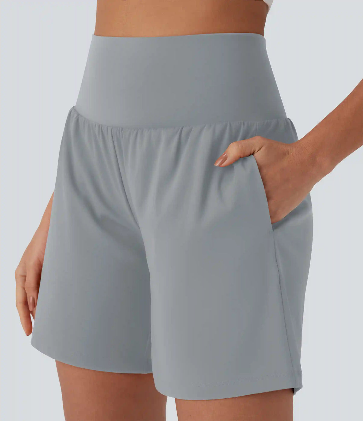 SoftlyZero™ Airy Super High Waisted 2-in-1 InstantCool Yoga Shorts 7" with Pockets