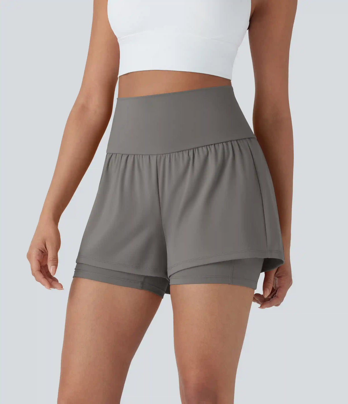 SoftlyZero™ Airy Super High Waisted 2-in-1 InstantCool Yoga Shorts 5'' with Pockets