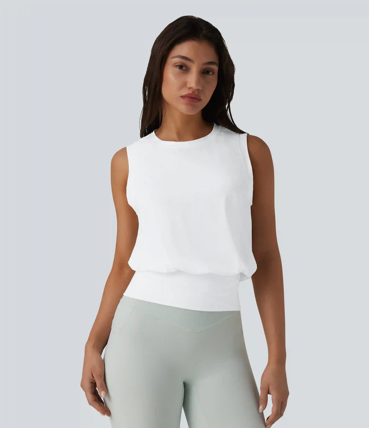 Round Neck Workout Tank Top
