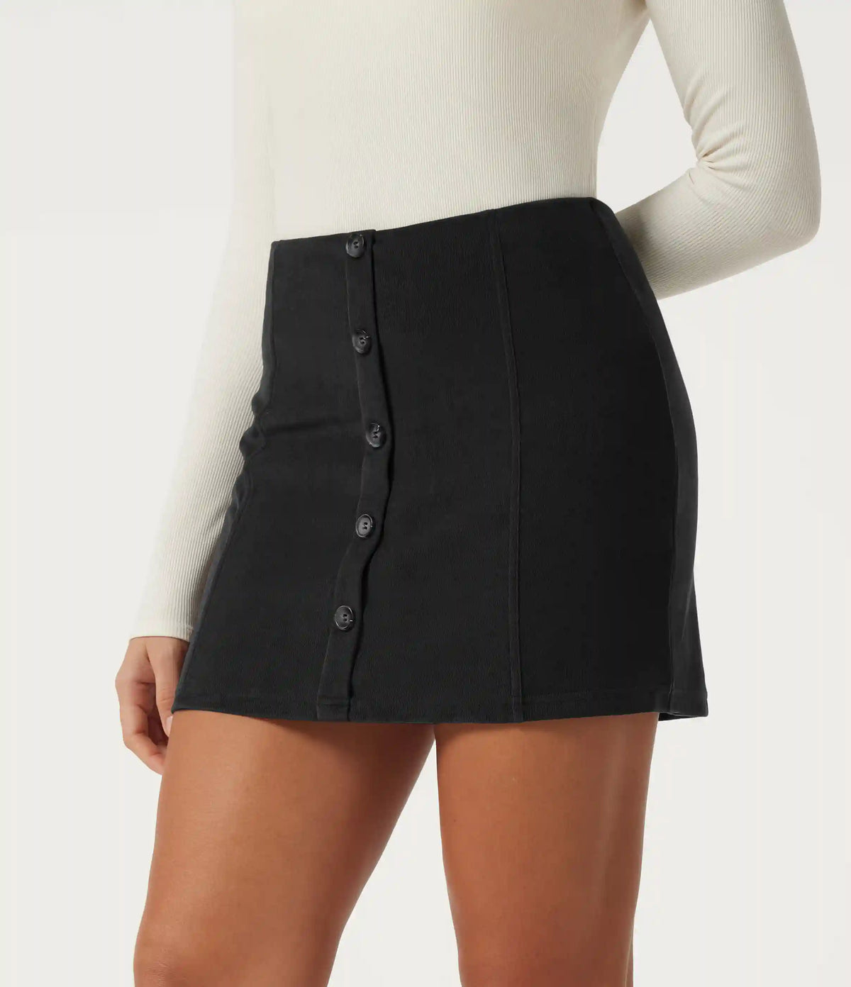 High Waisted 2-in-1 Corduroy Mini Casual Skirt