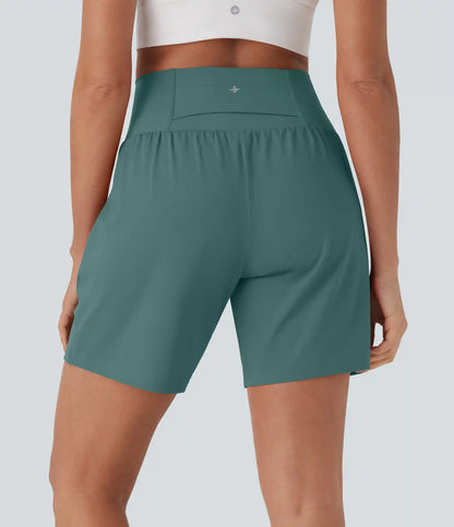SoftlyZero™ Airy Super High Waisted 2-in-1 InstantCool Yoga Shorts 7" with Pockets