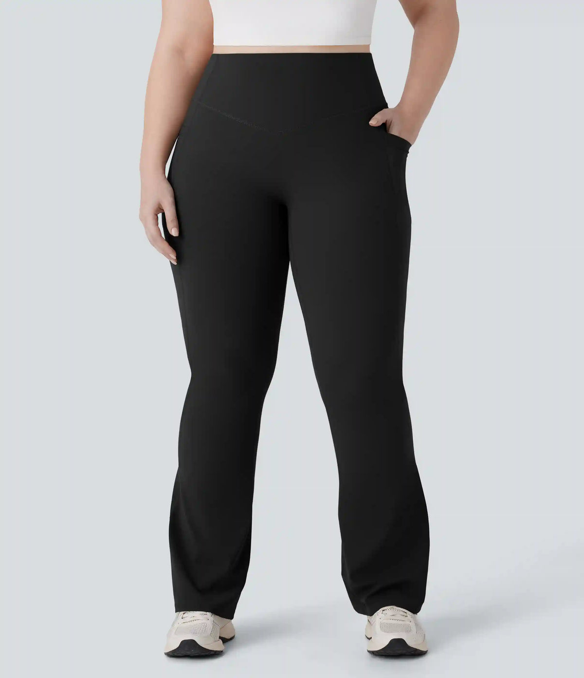 Halara UltraSculpt™ High Waisted Scrunch Butt Lifting Tummy Control Pocket Shaping Yoga Bootcut Plus Size Leggings
