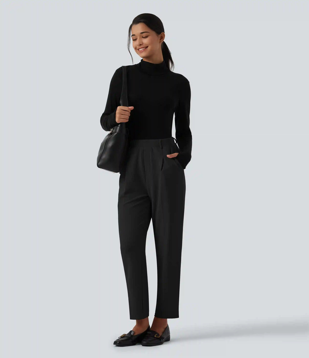 Halara Flex™ High Waisted Tapered Waffle Work Pants with Pockets