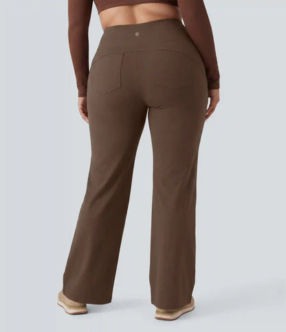 Plus Size DayStretch High Waisted Tummy Control Wide Leg Baggy Yoga Pants with Pockets