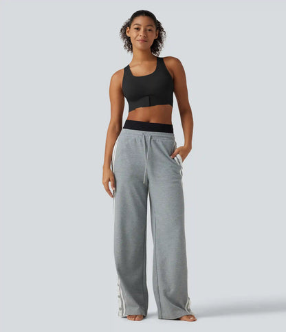 U Neck Crisscross Casual Bralette with Built-in Bra for B-DD Cups