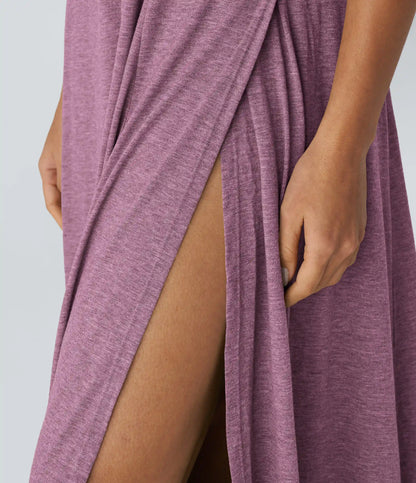 U Neck Flowy Maxi Casual Tank Dress