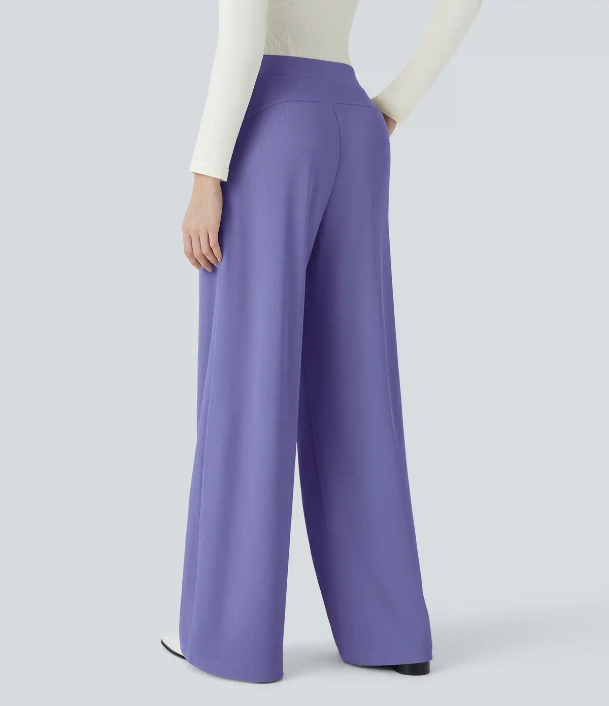 Halara Flex™ High Waisted Body Sculpt Waist-Slimming Pocket Wide Leg Micro Waffle Work Pants