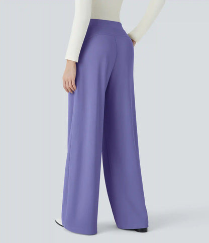 Halara Flex™ High Waisted Body Sculpt Waist-Slimming Pocket Wide Leg Micro Waffle Work Pants