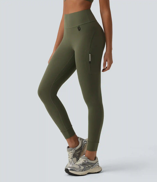 Halara UltraSculpt™ High Waisted D-Buckle Hiking 7/8 Leggings with Zip Pocket