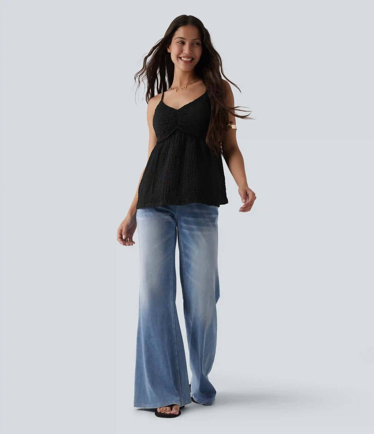 Built-in Bra V Neck Tank Top
