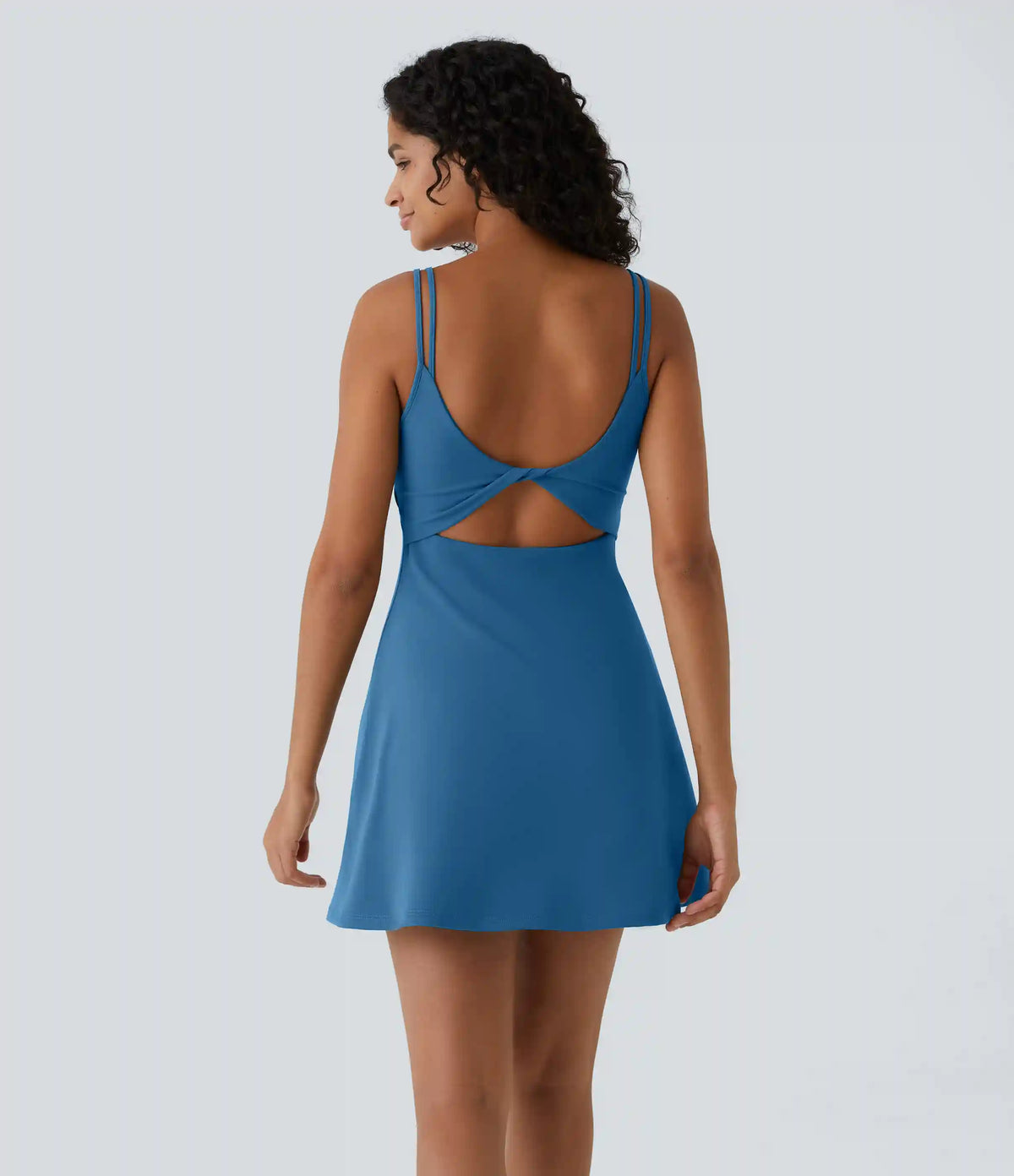 SoftlyZero™ Plush Double Straps 2-Piece Pocket Slip Dance Active Dress A-D Cups