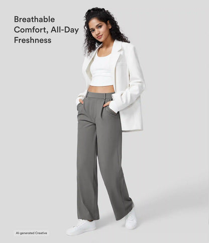 Halara Flex™ DayStretch High Waisted Pocket Straight Leg Work Pants