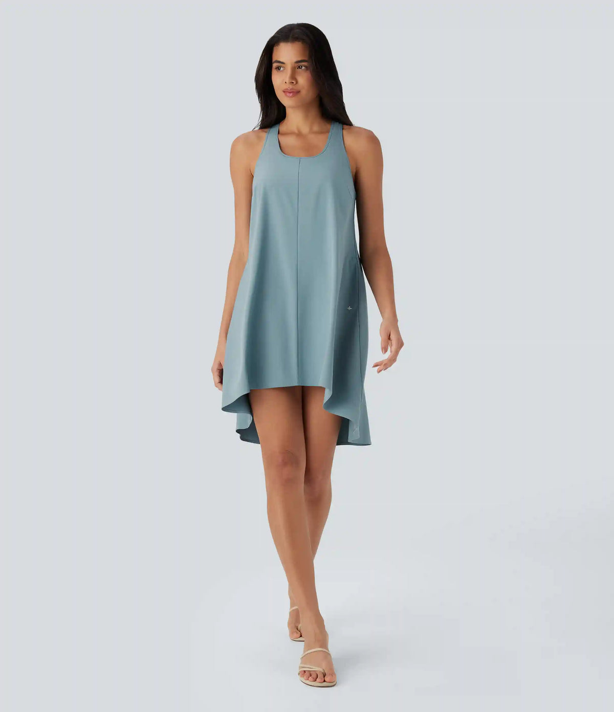 Breezeful™ RacerPocket High Low Flowy Mini Quick Dry Casual Dress