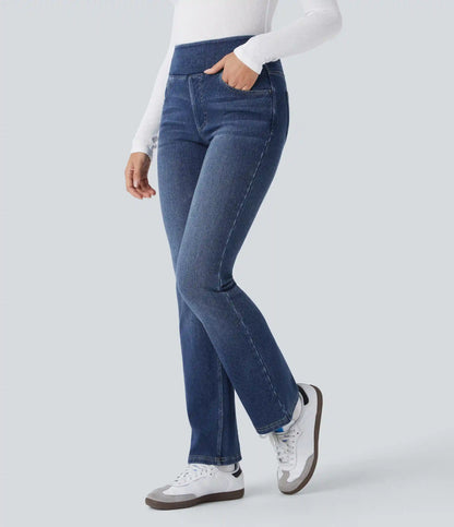 Halara Flex™ Denim Heat High Waisted Pockets Washed Casual Bootcut Jeans