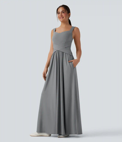 Flowy Maxi Casual Dress with Pockets