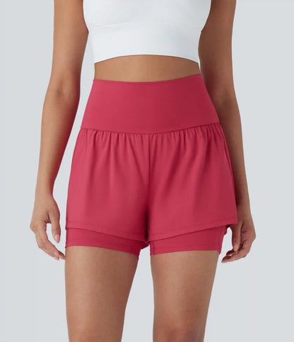 SoftlyZero™ Airy Super High Waisted 2-in-1 InstantCool Yoga Shorts 5'' with Pockets