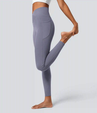 SoftlyZero™ Crossover Pocket Plain Leggings