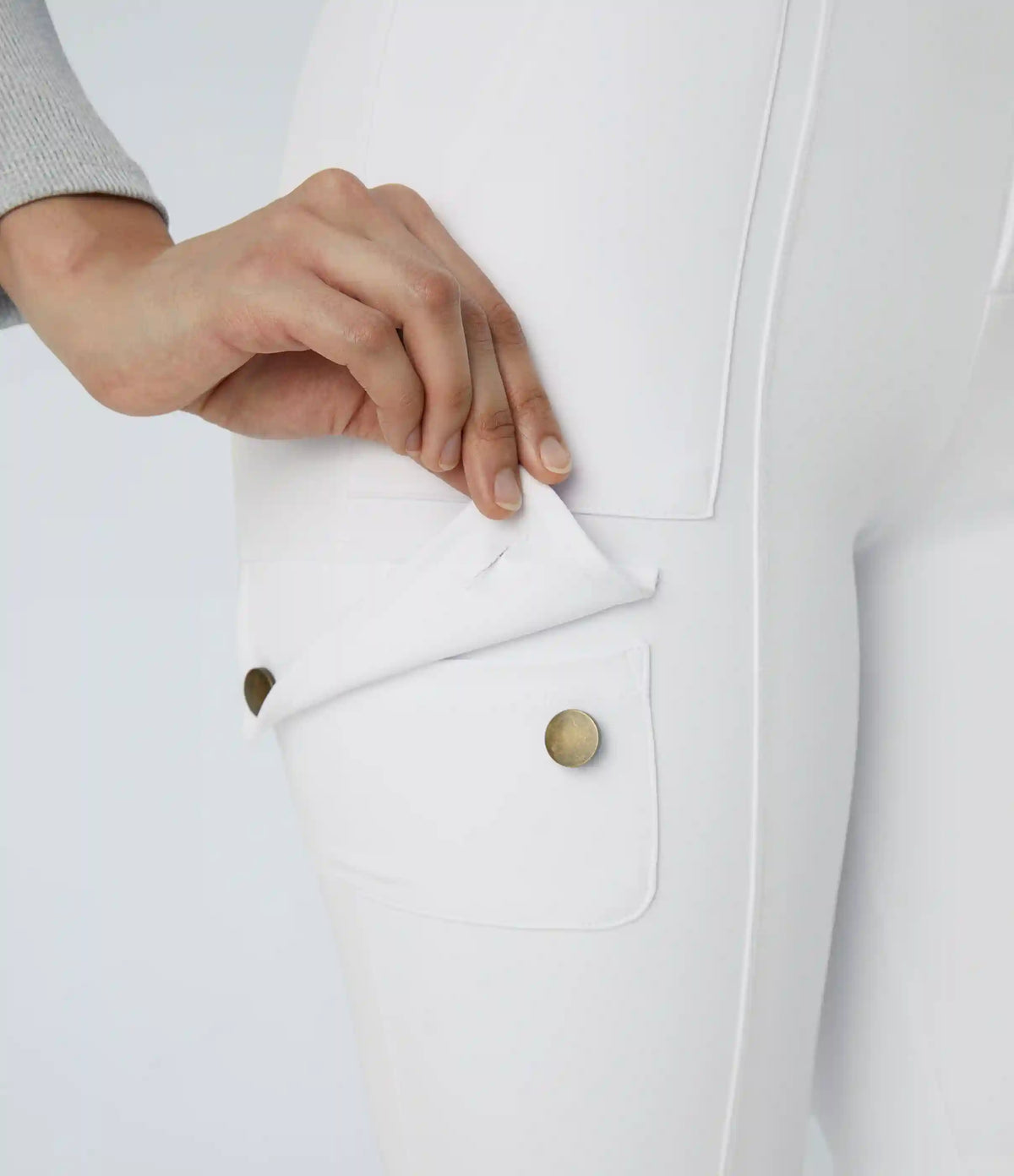 DayStretch High Waisted Zipper Pockets Solid Skinny Cargo Pants