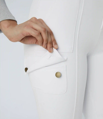 DayStretch High Waisted Zipper Pockets Solid Skinny Cargo Pants