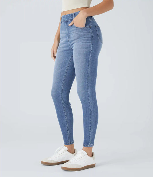 Halara Flex™ Mid Rise Pull On Pockets Casual Skinny Jeans