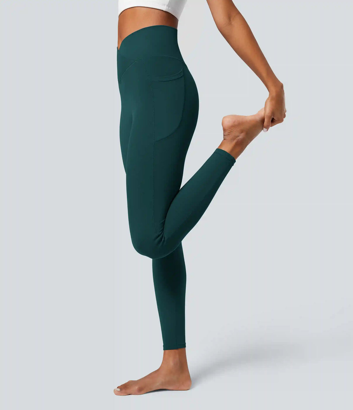 SoftlyZero™ Crossover Pocket Plain Leggings