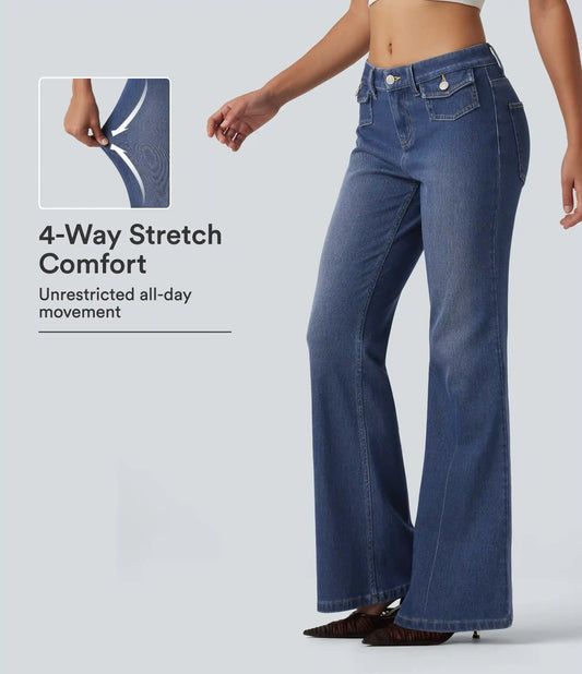 Halara Flex™ Low Rise Flare Casual Jeans with Pockets