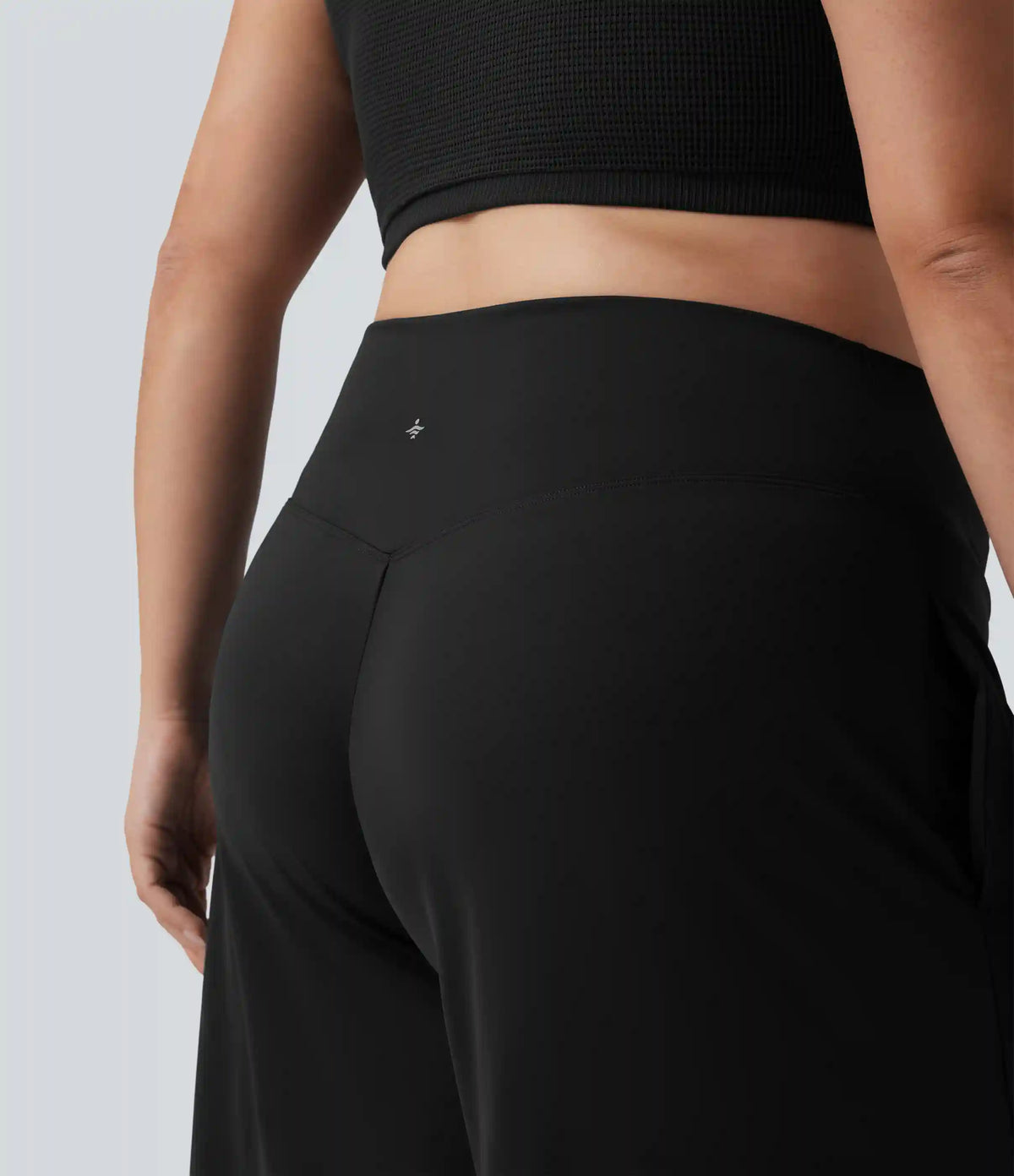 SoftlyZero™ Airy Crossover High Waisted Wide Leg InstantCool Yoga Pedal Pusher Plus Size Pants with Pockets