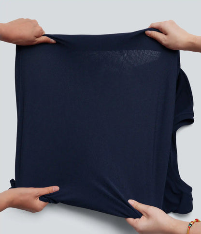 Round Neck Batwing Sleeve Relaxed Casual T-Shirt
