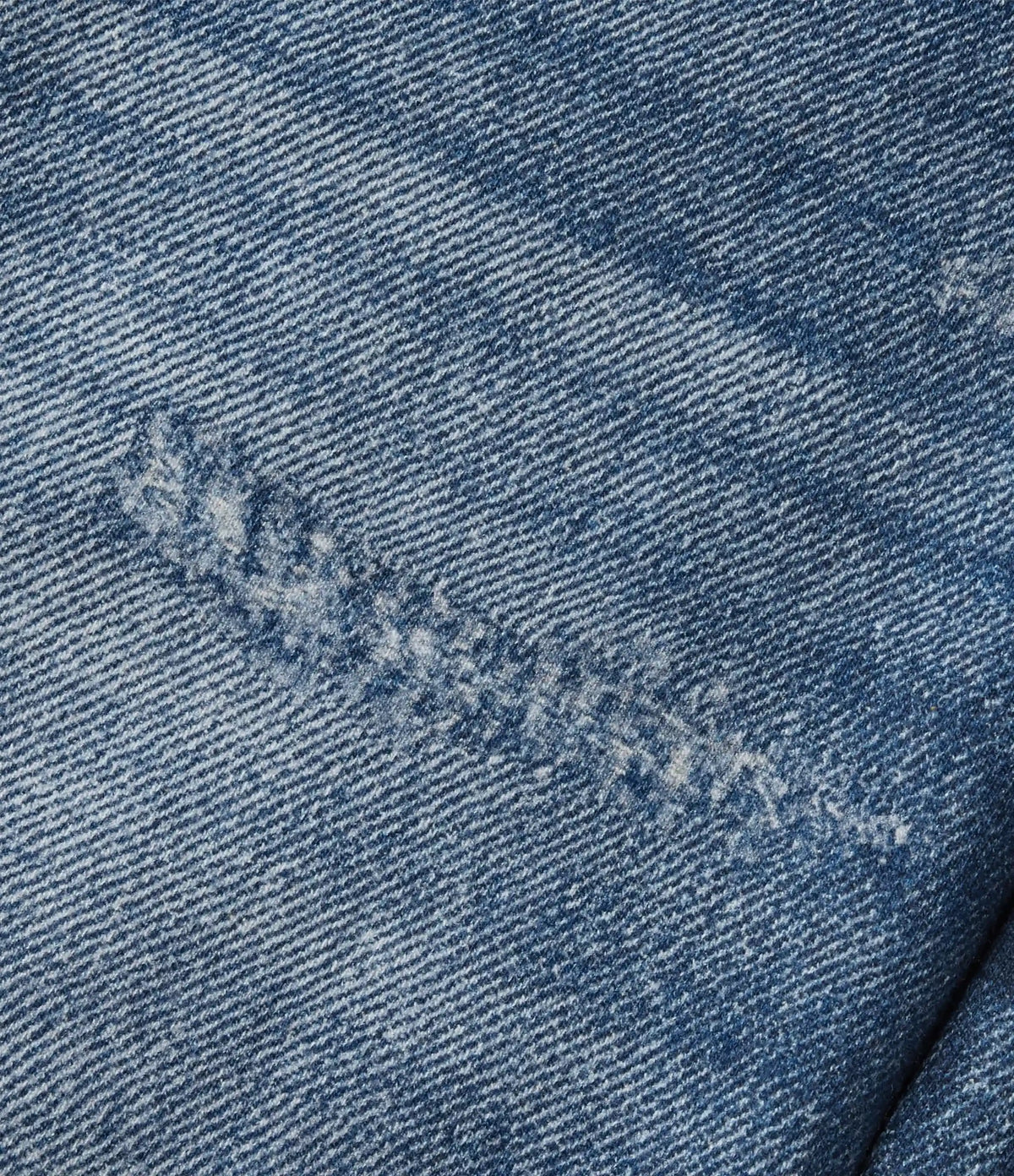 High Waisted Denim Print French Terry Casual Joggers with Pockets