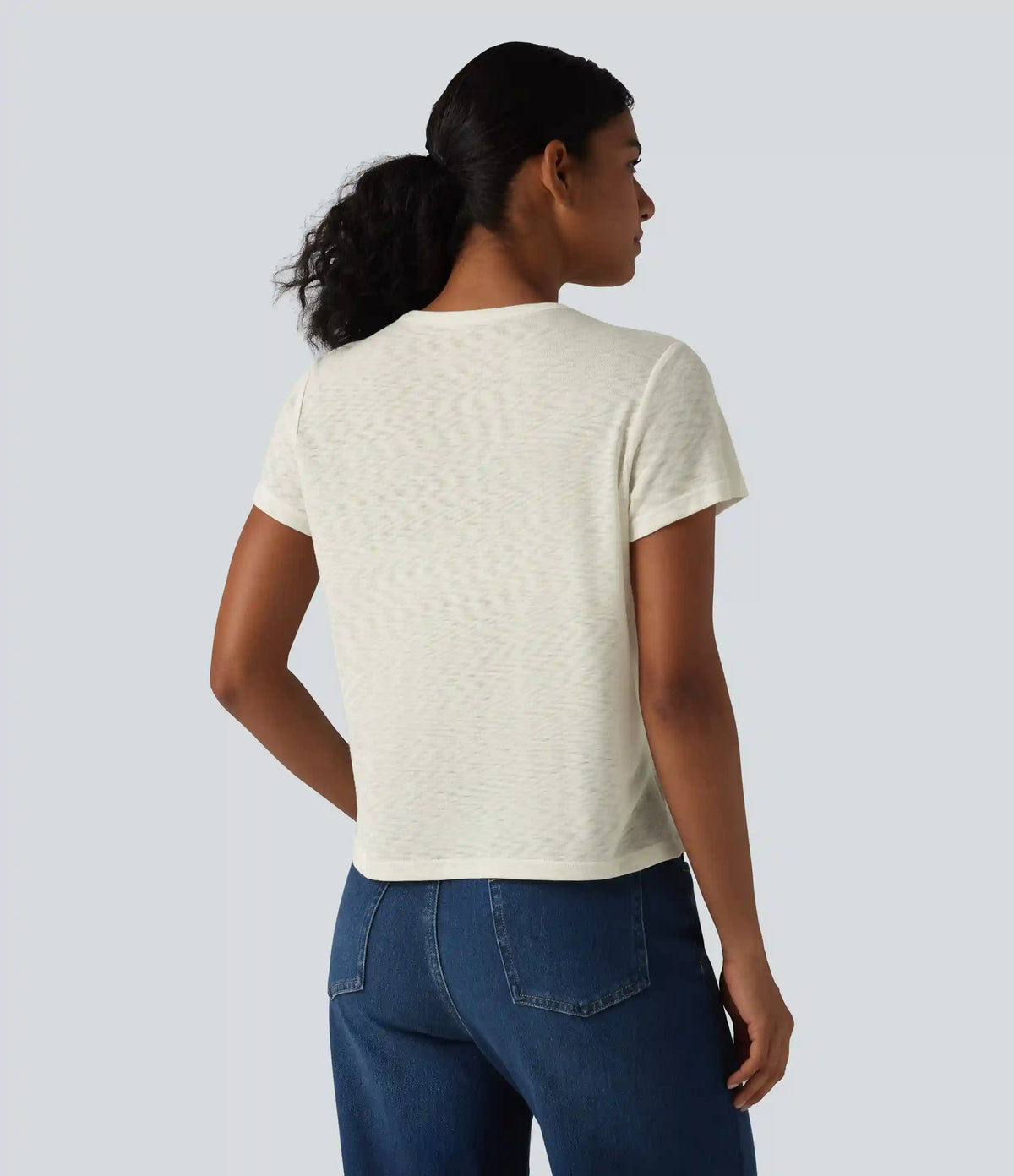 Round Neck Short Sleeve Casual T-Shirt