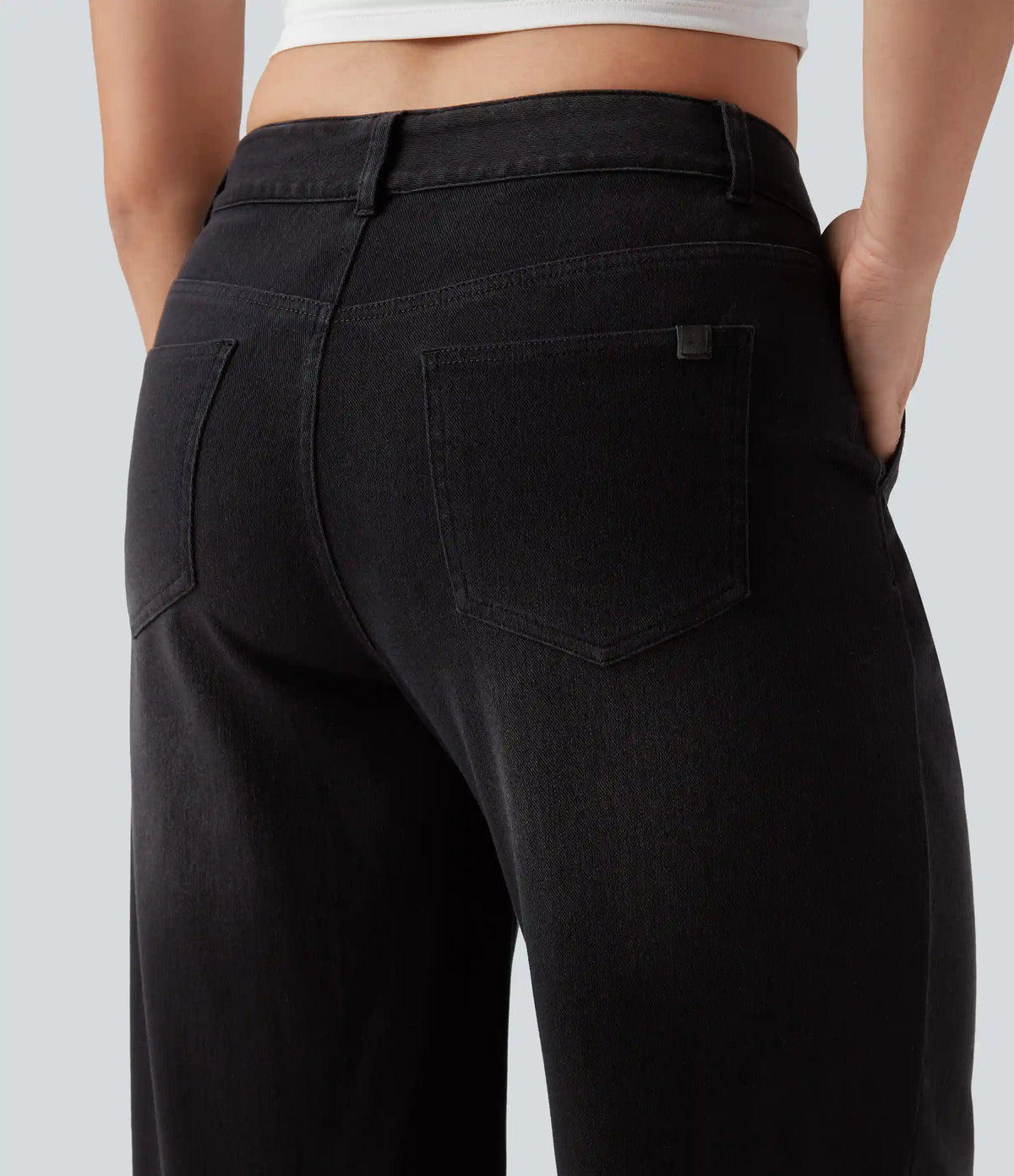 Halara Flex™ Mid Rise Wide Leg Casual Jeans with Pockets
