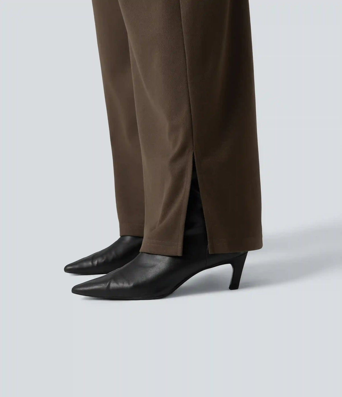 High Waisted Wide Leg Work Pants with Pockets