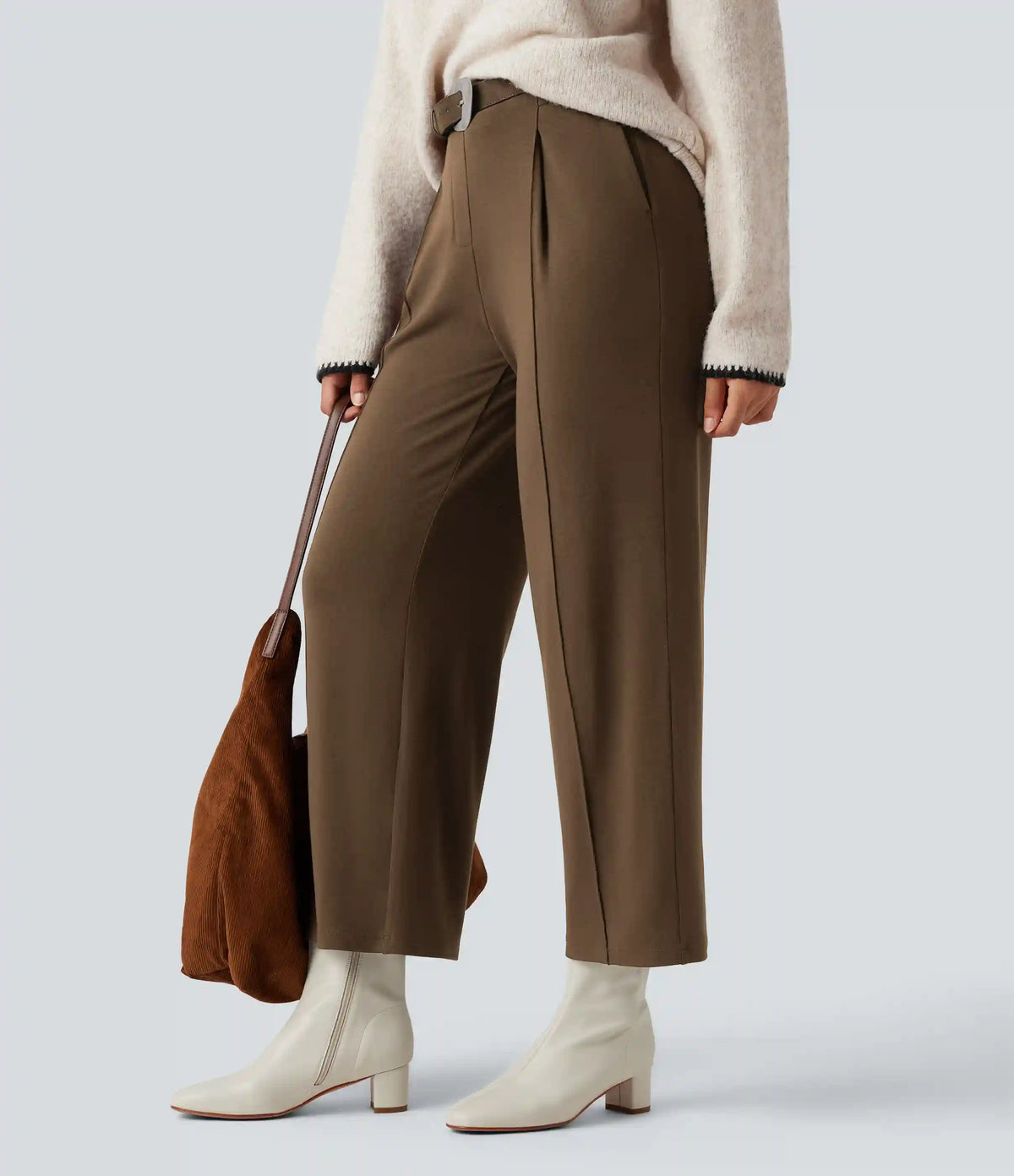 High Waisted Thermal Work Pants with Pockets