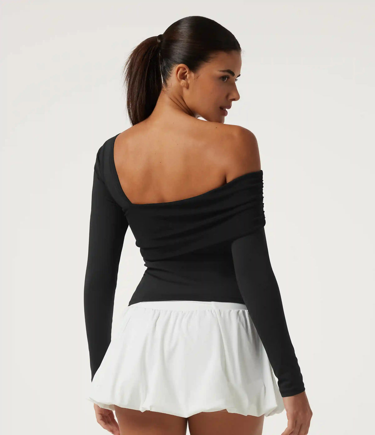 SoftlyZero™ Airy One Shoulder Asymmetric Long Sleeve Built-in Bra InstantCool Yoga Sports Top