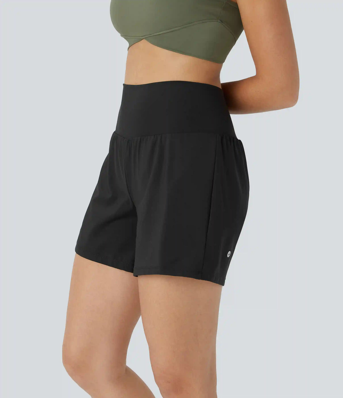 SoftlyZero™ Airy Super High Waisted 2-in-1 InstantCool Yoga Shorts 5'' with Pockets-Longer Length