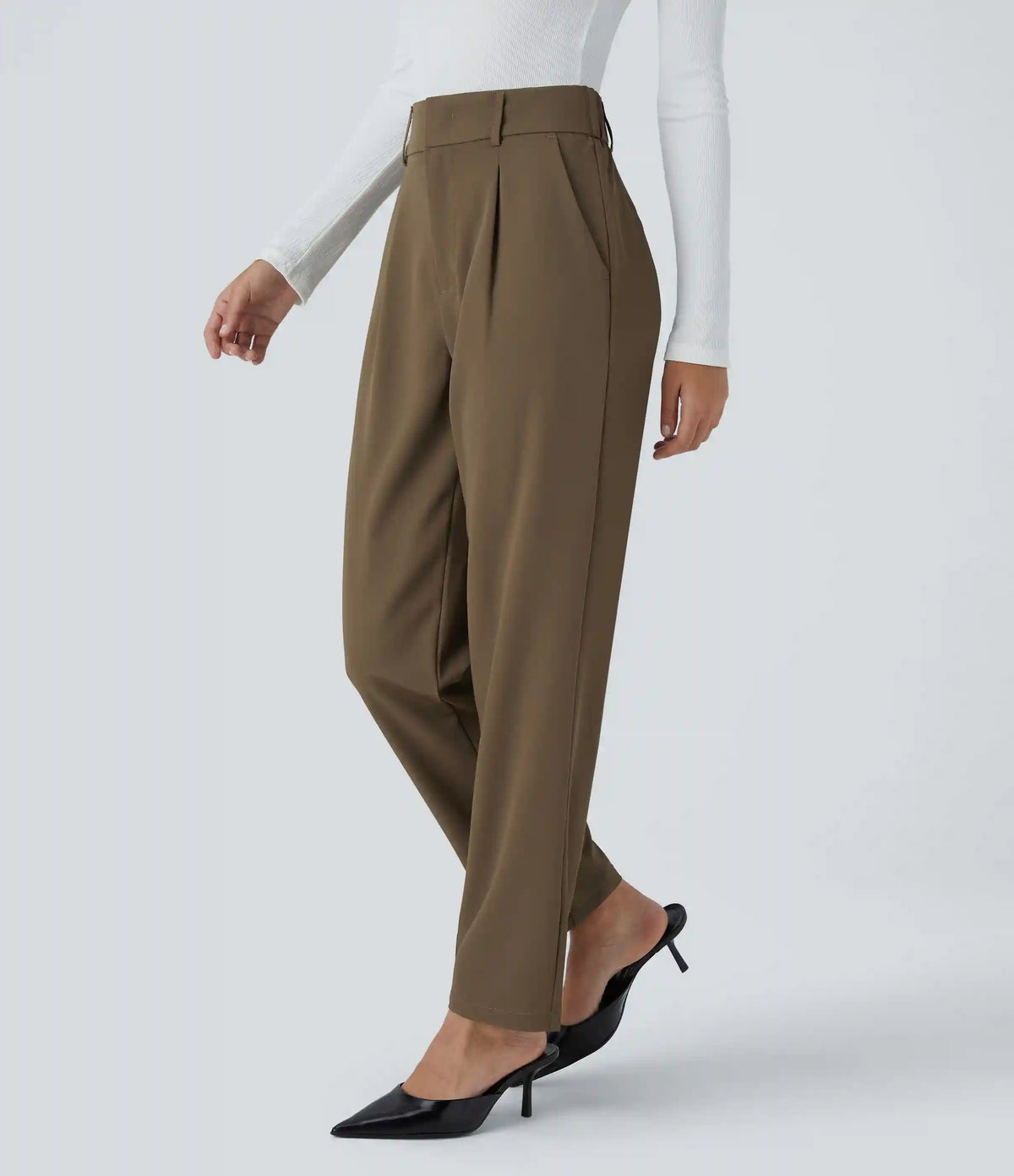 Halara Flex™ High Waisted Pocket Solid Work Tapered Pants