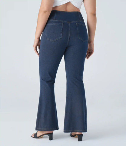 Halara Flex™ High Waisted Crossover Pocket Washed Casual Plus Size Jeans