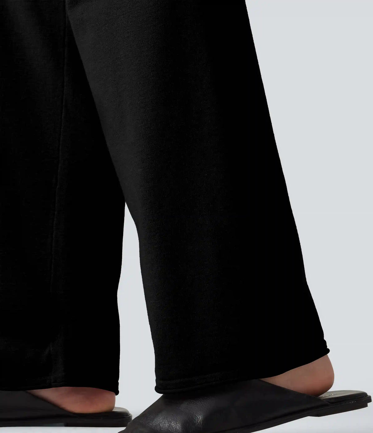 High Waisted Straight Leg Lounge Sweater Pants