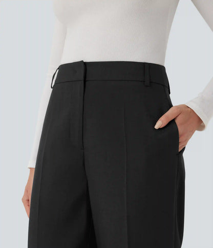 High Waisted Work Bootcut Pants with Pockets