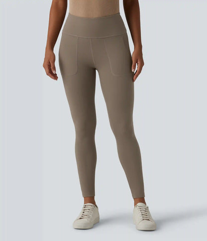 Halara UltraSculpt™ High Waisted Tummy Control Casual 7/8 Leggings with Pockets