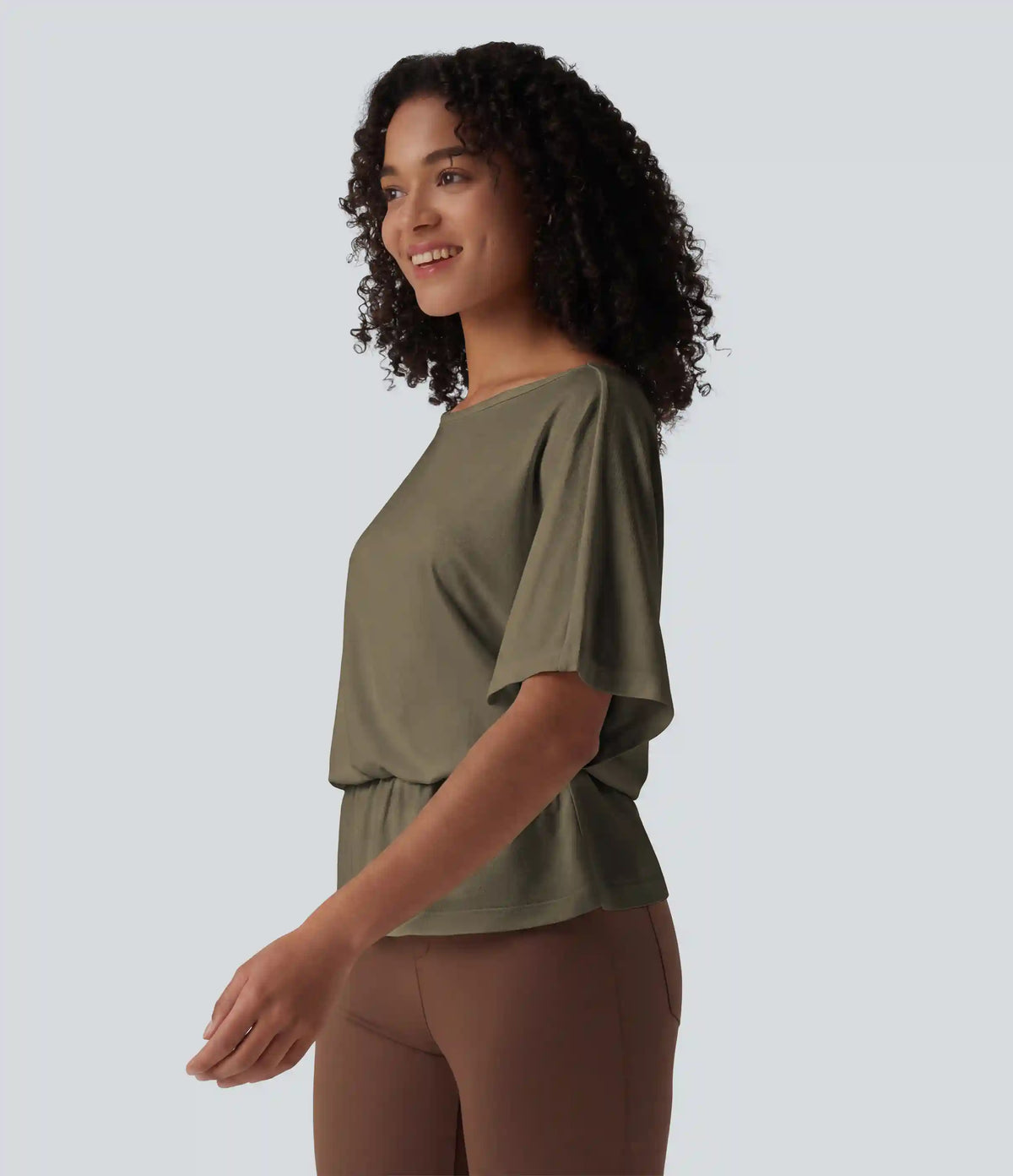 Boat Neck Half Sleeve Work T-Shirt