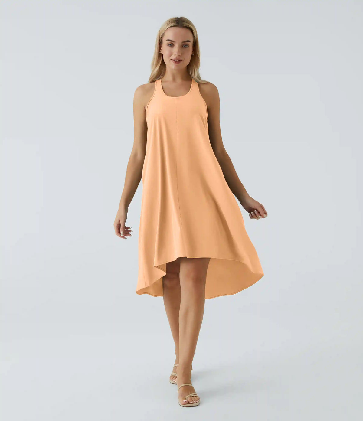 Breezeful™ RacerPocket High Low Flowy Midi Quick Dry Casual Dress