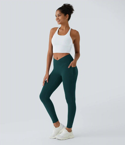 SoftlyZero™ Crossover Pocket Plain Leggings
