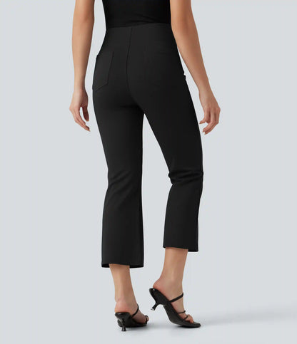 Halara Flex™ High-waisted Cropped Work Flare Pants with Pockets